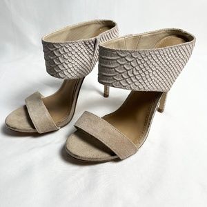 Brushed Leather Heels